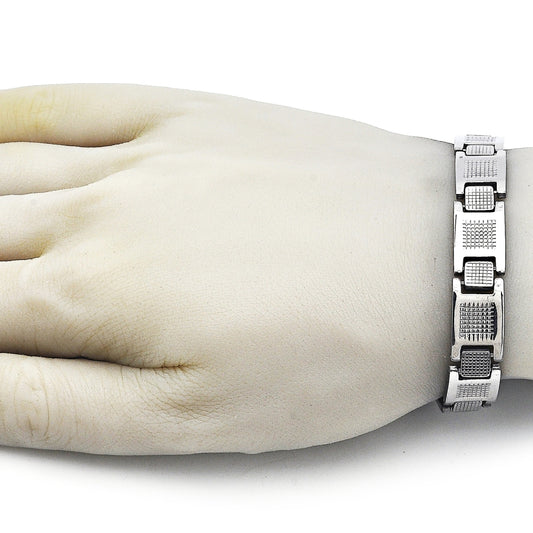 Stainless Steel Solid Bracelet, Polished, Steel Finish