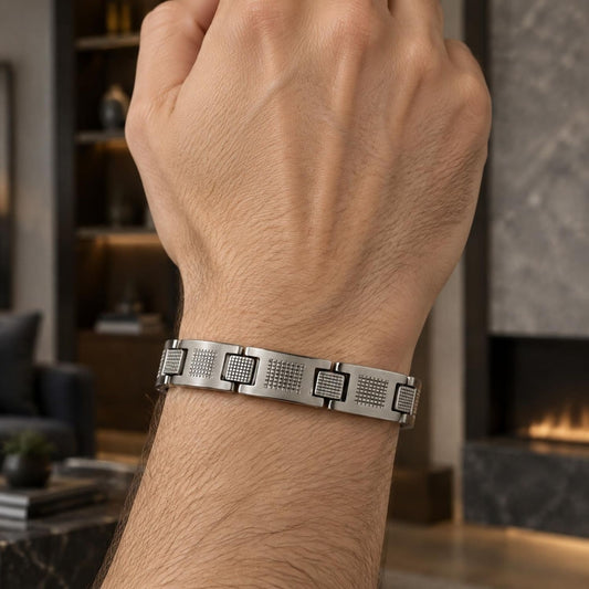 Stainless Steel Solid Bracelet, Polished, Steel Finish