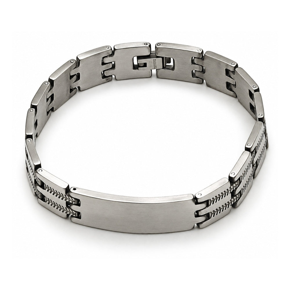 Stainless Steel Solid Bracelet, Polished, Steel Finish