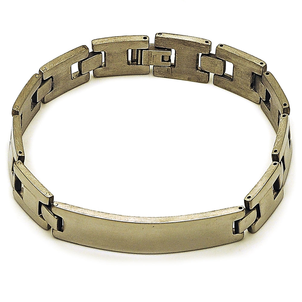 Stainless Steel Solid Bracelet, Polished, Steel Finish