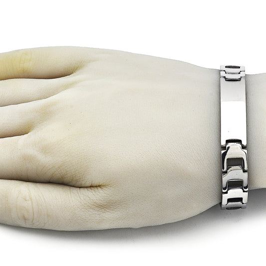 Stainless Steel Solid Bracelet, Polished, Steel Finish