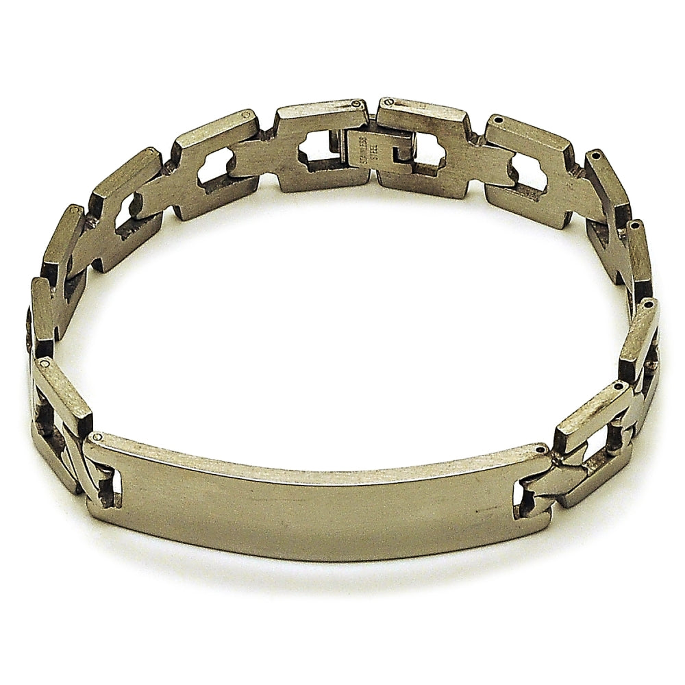 Stainless Steel Solid Bracelet, Polished, Steel Finish