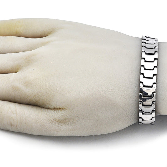 Stainless Steel Solid Bracelet, Polished, Steel Finish