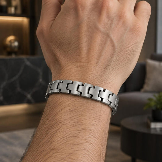 Stainless Steel Solid Bracelet, Polished, Steel Finish