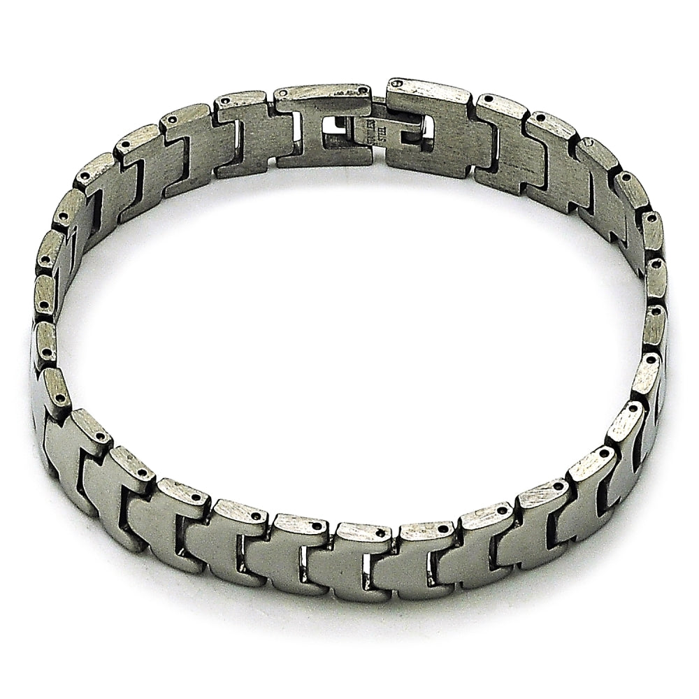Stainless Steel Solid Bracelet, Polished, Steel Finish