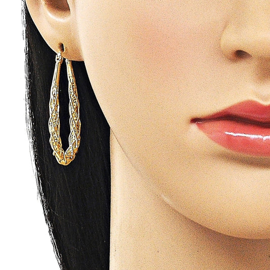 Oro Laminado Medium Hoop, Gold Filled Style Polished, Golden Finish