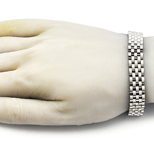 Stainless Steel Solid Bracelet, Polished, Steel Finish
