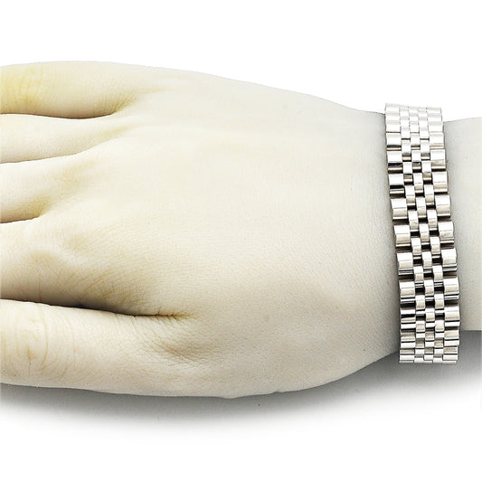 Stainless Steel Solid Bracelet, Polished, Steel Finish