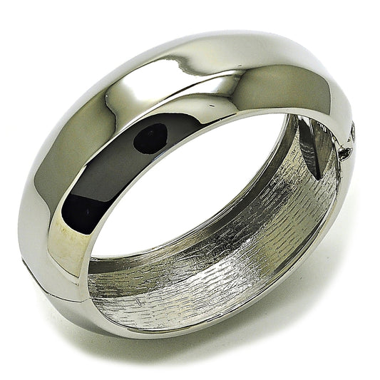 Rhodium Gold Filled Individual Bangle, Polished, Rhodium Finish