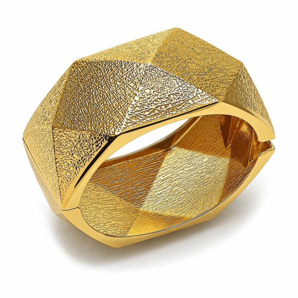 Oro Laminado Individual Bangle, Gold Filled Style Matte Finish, Golden Finish