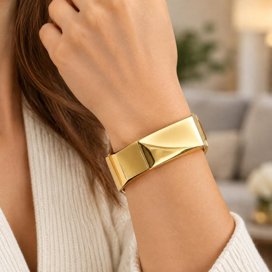 Oro Laminado Individual Bangle, Gold Filled Style Polished, Golden Finish