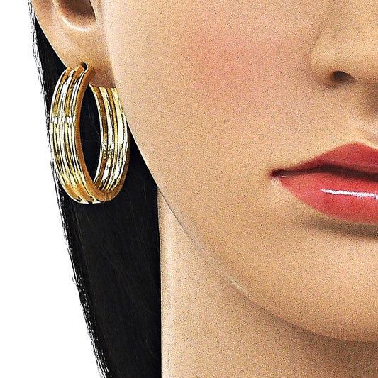 Oro Laminado Huggie Hoop, Gold Filled Style Polished, Golden Finish