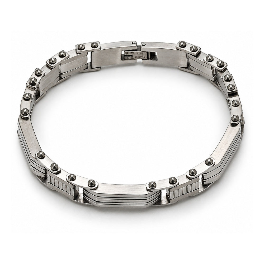 Stainless Steel Solid Bracelet, Polished, Steel Finish
