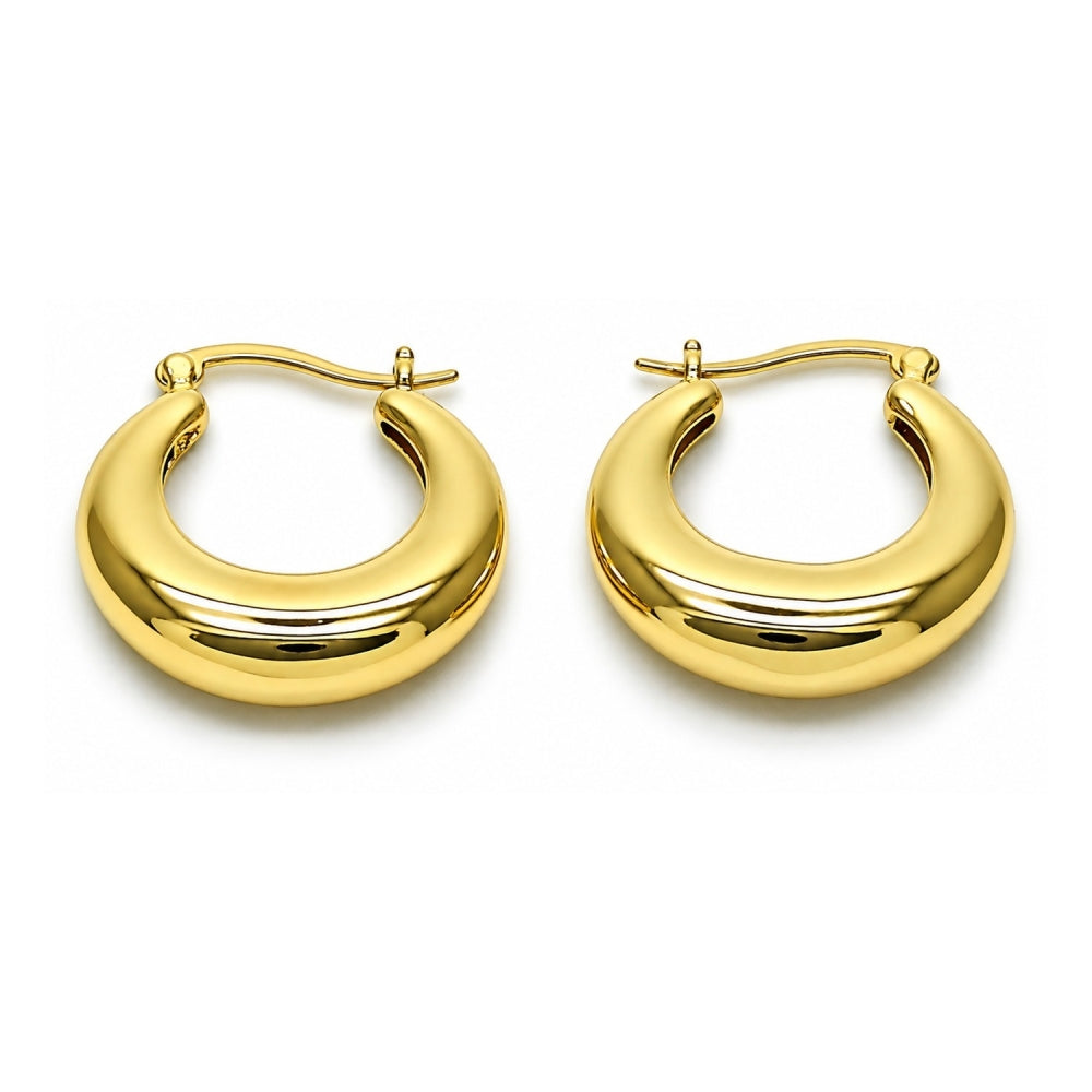 Oro Laminado Small Hoop, Gold Filled Style Polished, Golden Finish