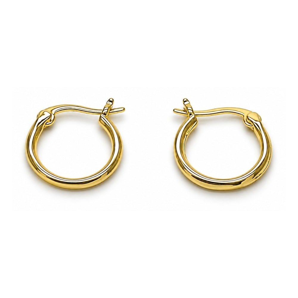 Oro Laminado Small Hoop, Gold Filled Style Polished, Golden Finish