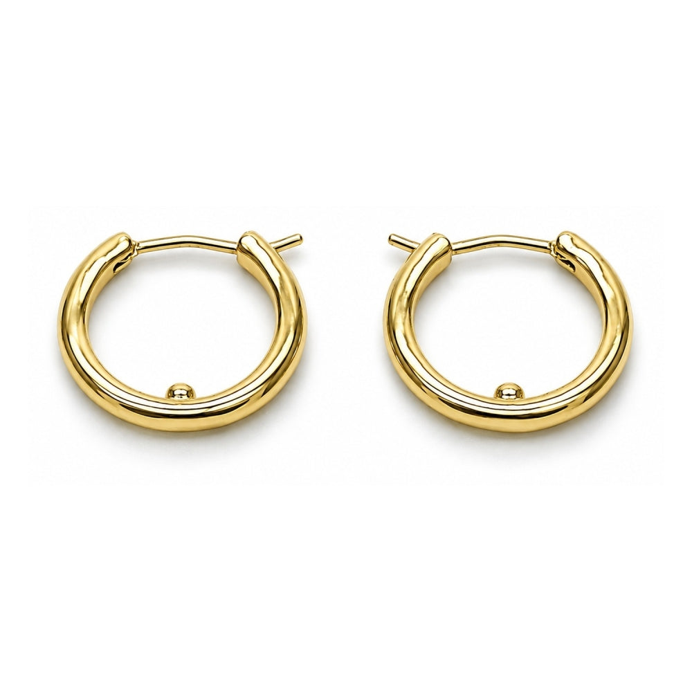 Oro Laminado Small Hoop, Gold Filled Style Polished, Golden Finish