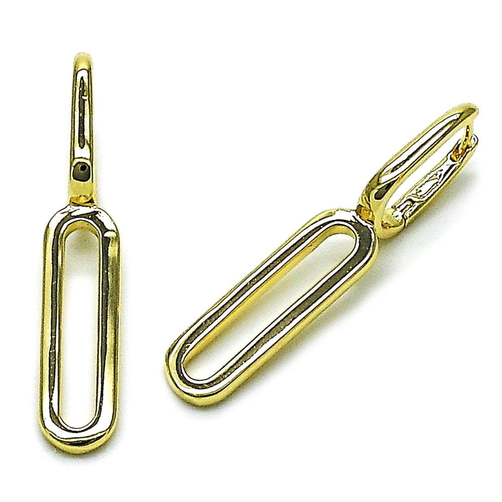 Oro Laminado Huggie Hoop, Gold Filled Style Polished, Golden Finish
