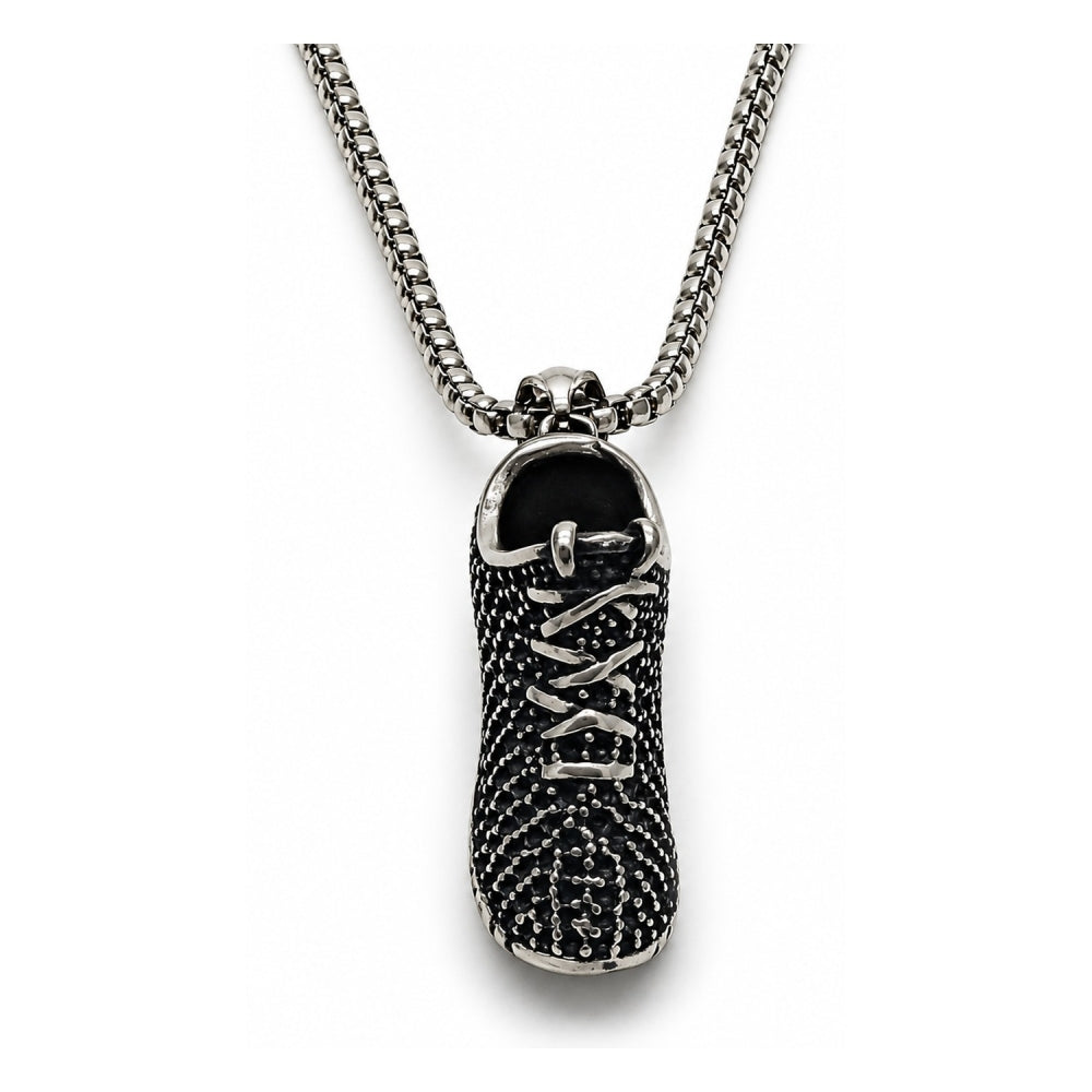 Stainless Steel Pendant Necklace, Shoes Design, Polished, Steel Finish