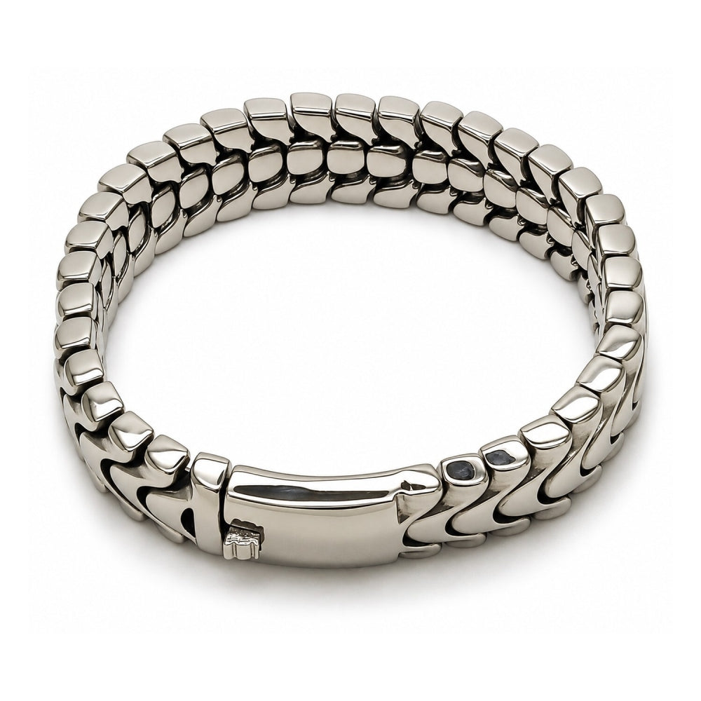 Stainless Steel Solid Bracelet, Polished, Steel Finish
