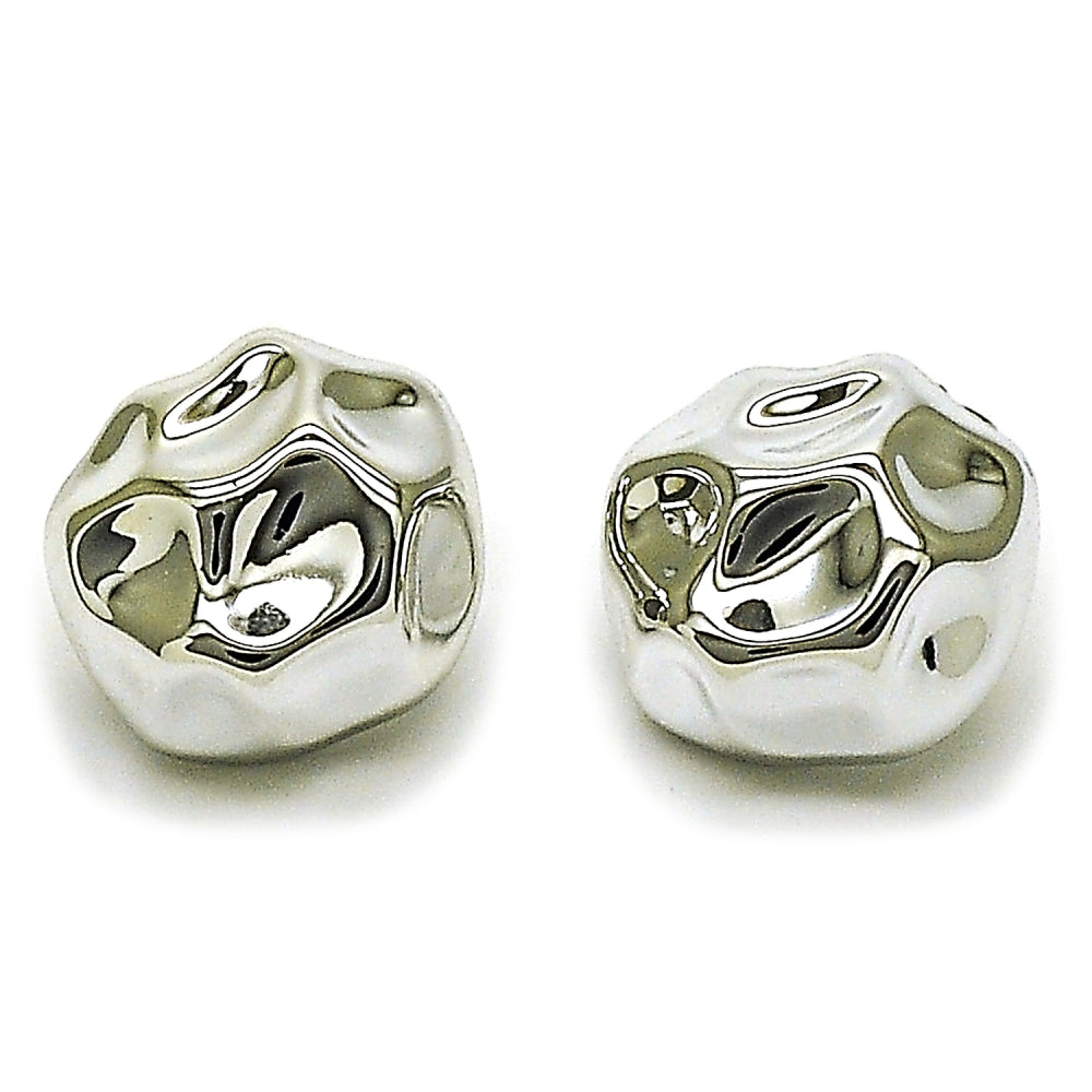 Rhodium Gold Filled Stud Earring, Polished, Rhodium Finish