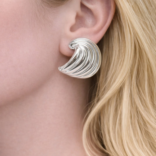 Rhodium Gold Filled Stud Earring, Polished, Rhodium Finish
