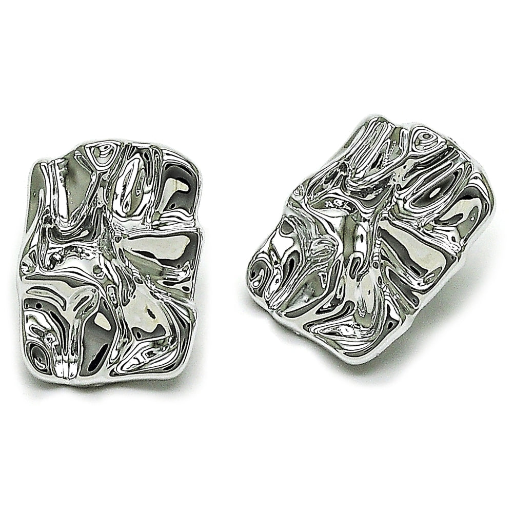 Rhodium Gold Filled Stud Earring, Polished, Rhodium Finish