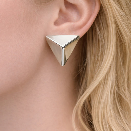 Rhodium Gold Filled Stud Earring, Polished, Rhodium Finish