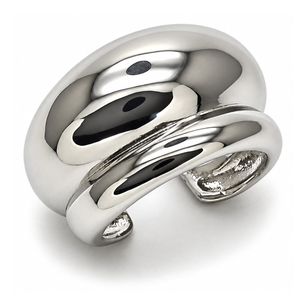 White Gold Filled Elegant Ring, Polished, Rhodium Finish