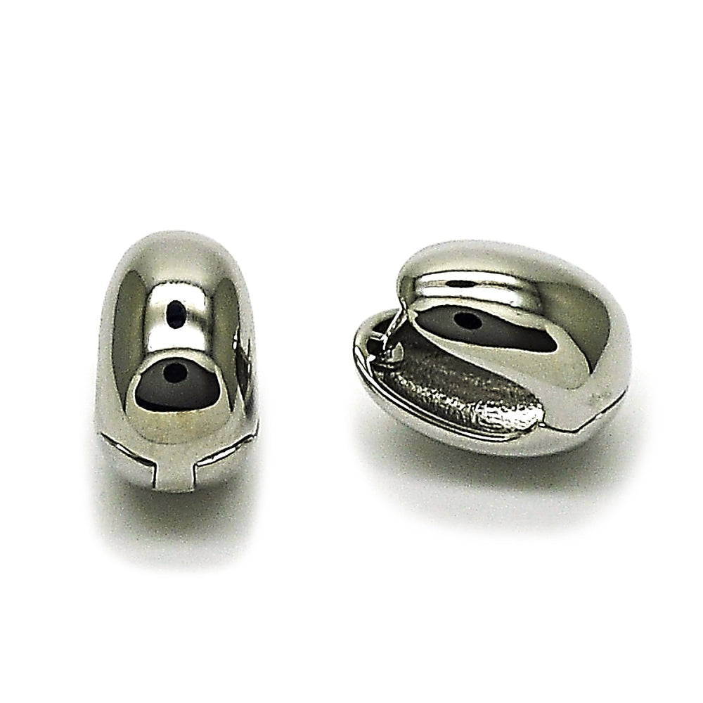 Rhodium Gold Filled Huggie Hoop, Polished, Rhodium Finish