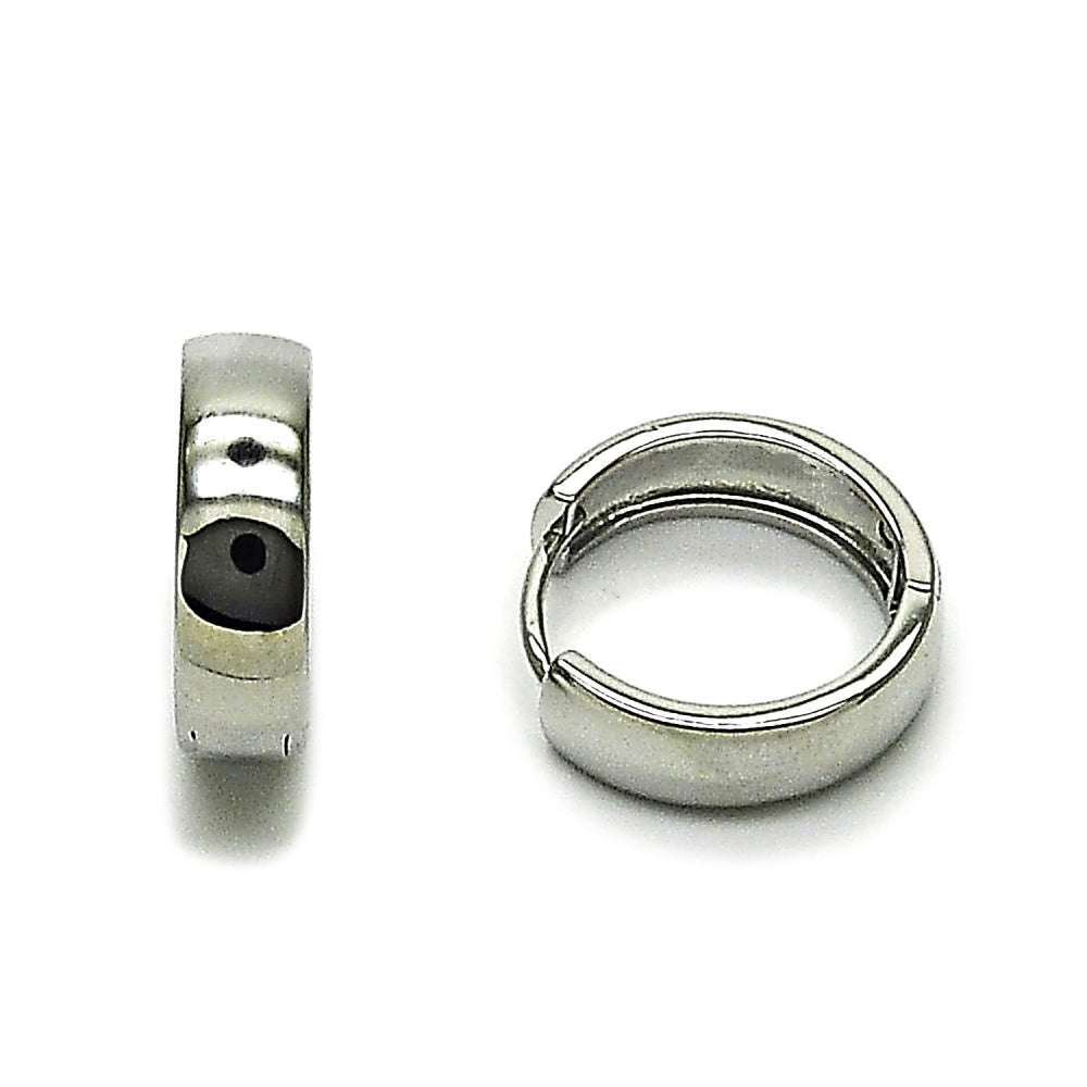 Rhodium Gold Filled Huggie Hoop, Polished, Rhodium Finish