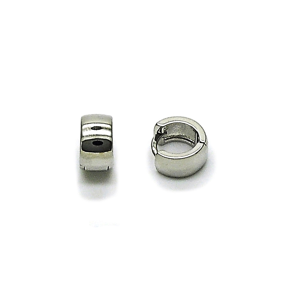 Rhodium Gold Filled Huggie Hoop, Polished, Rhodium Finish