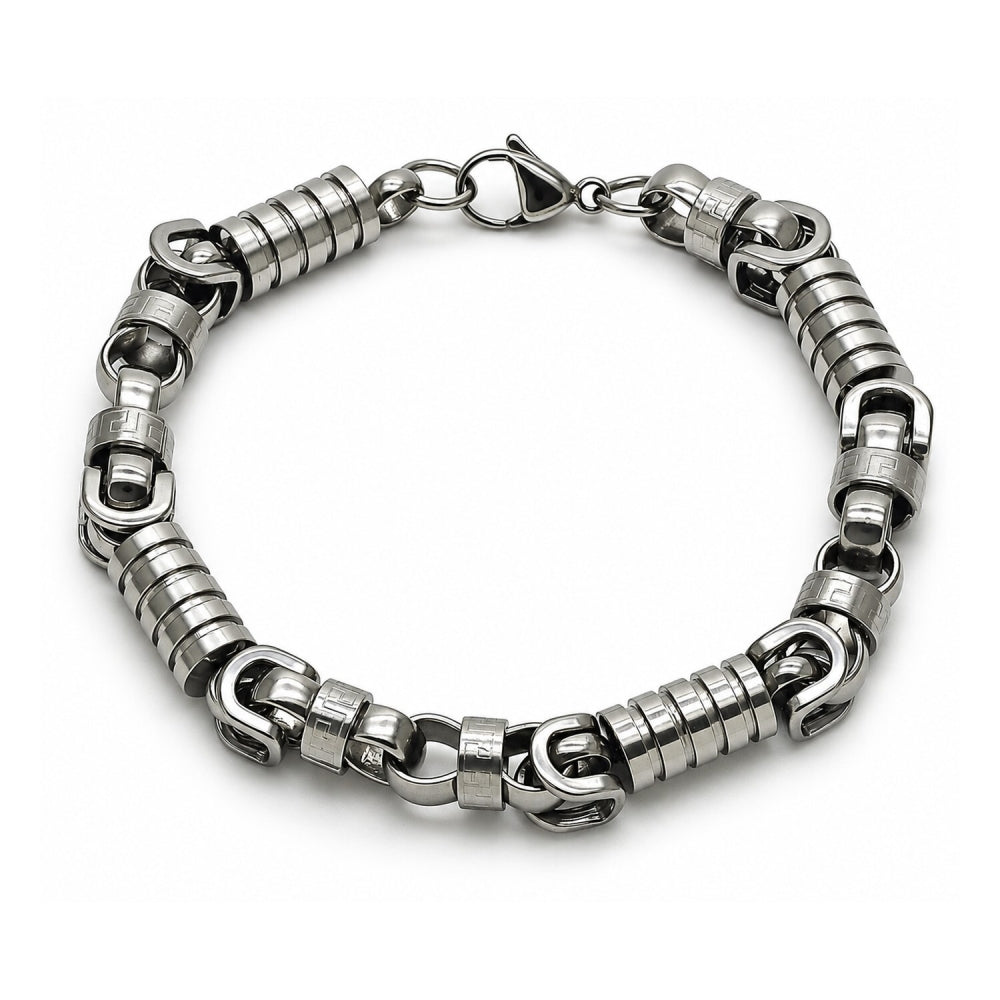Stainless Steel Solid Bracelet, Polished, Steel Finish