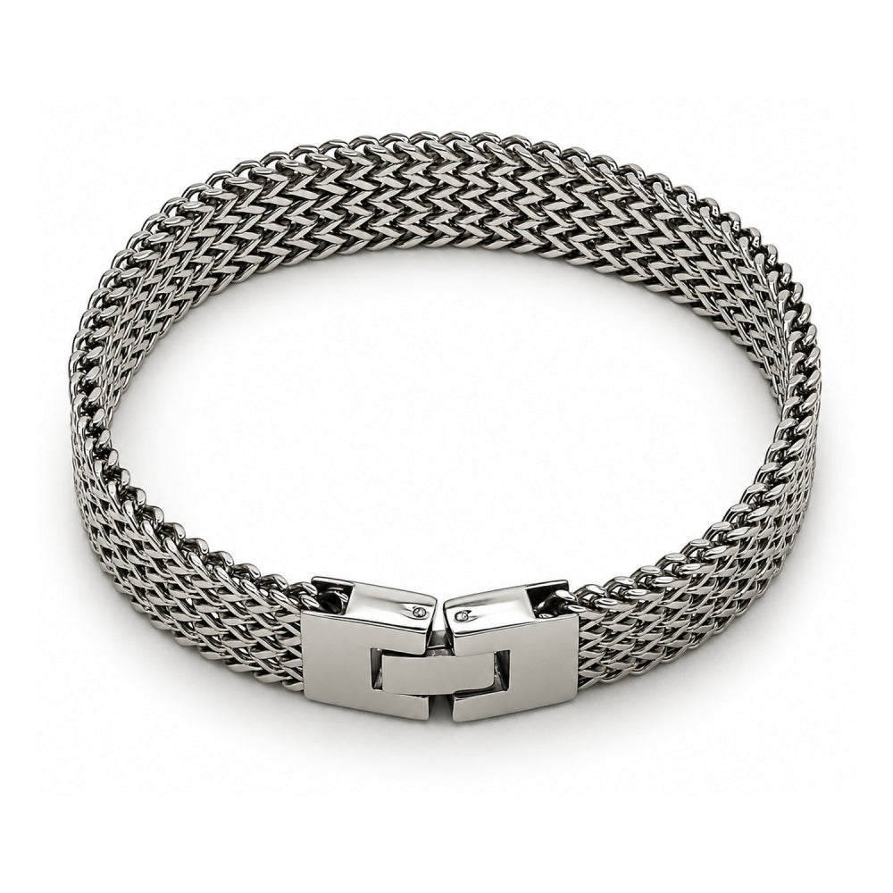 Stainless Steel Solid Bracelet, Polished, Steel Finish