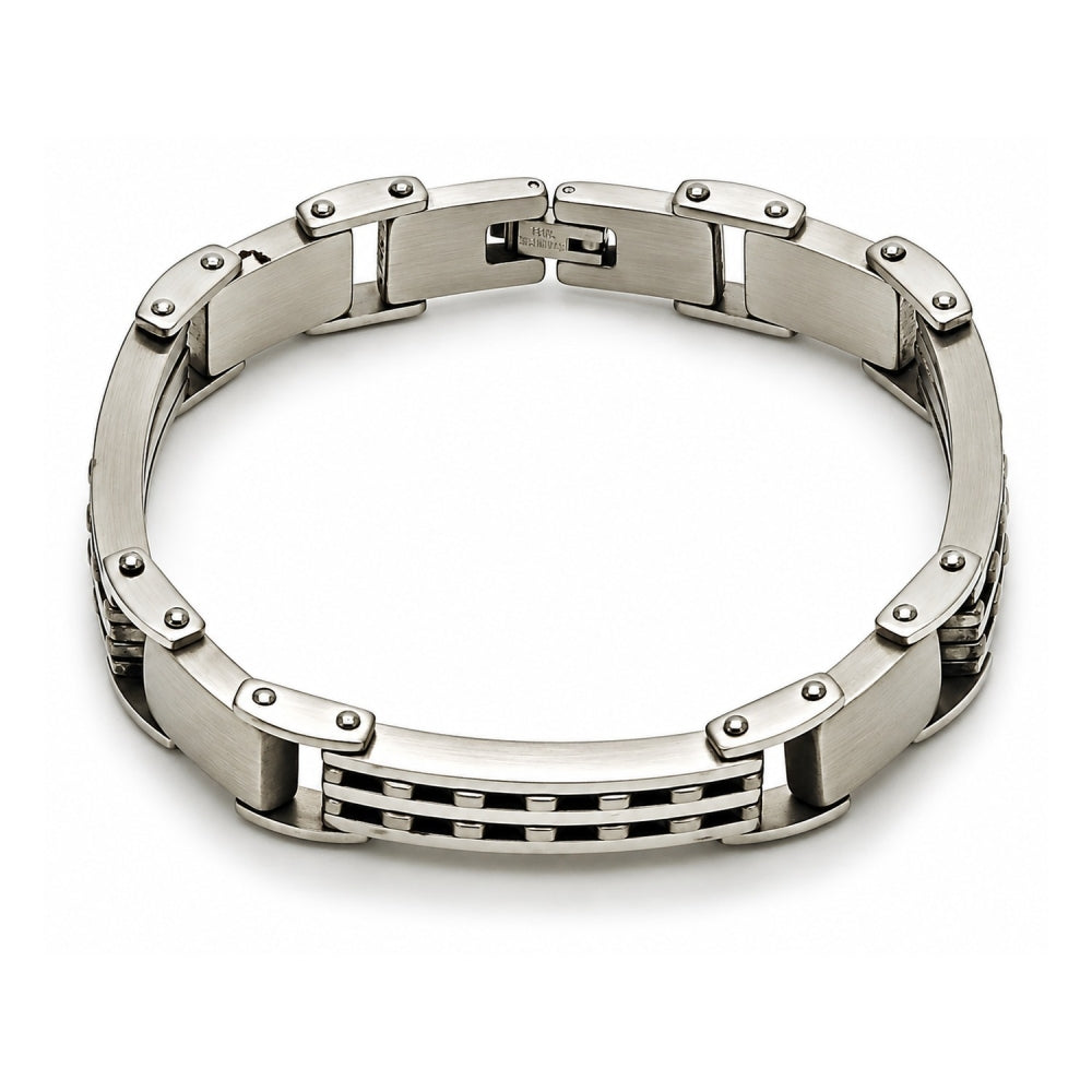 Stainless Steel Solid Bracelet, Polished, Steel Finish