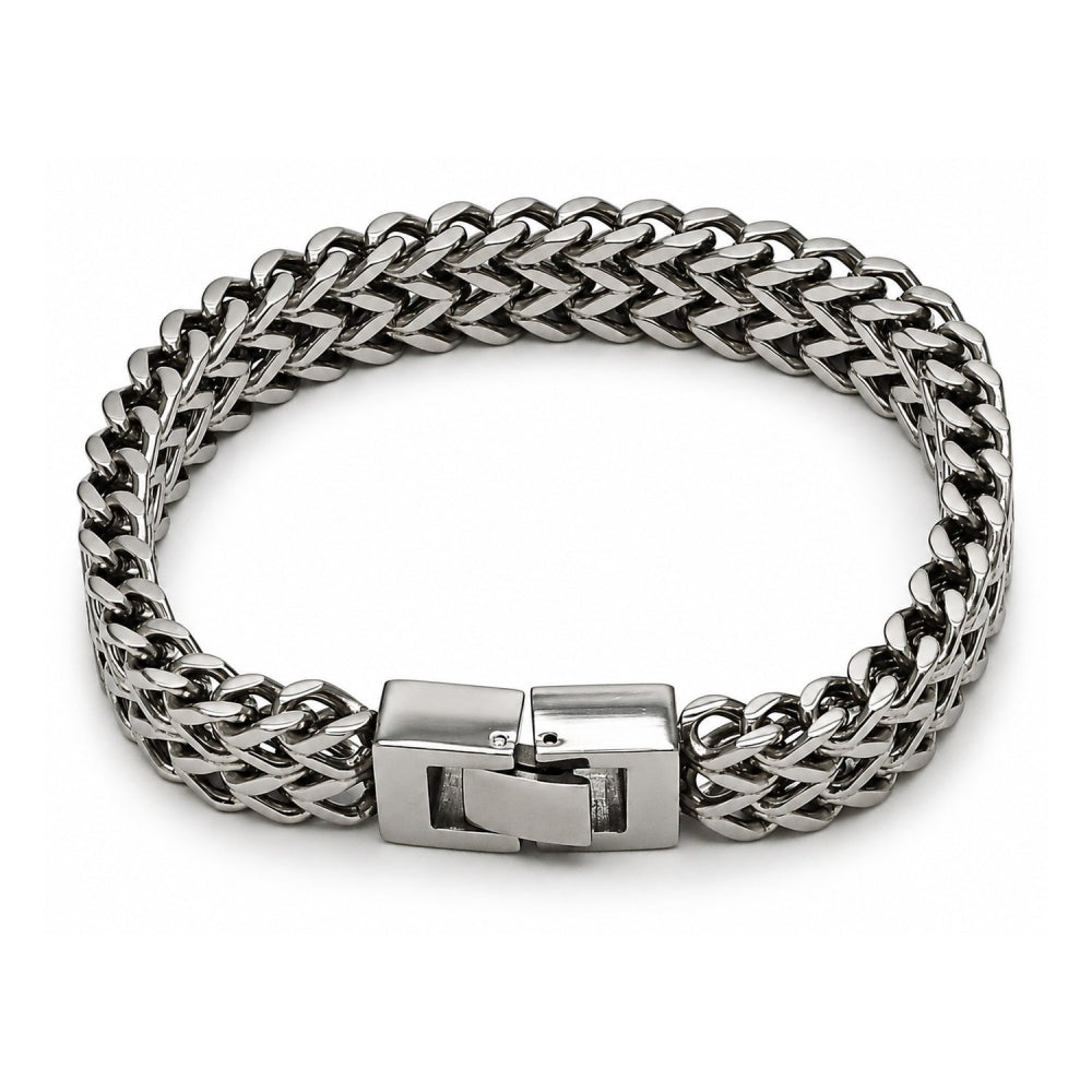 Stainless Steel Solid Bracelet, Polished, Steel Finish