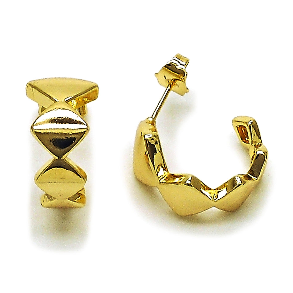 Oro Laminado Small Hoop, Gold Filled Style Polished, Golden Finish
