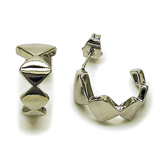 Rhodium Gold Filled Small Hoop, Polished, Rhodium Finish