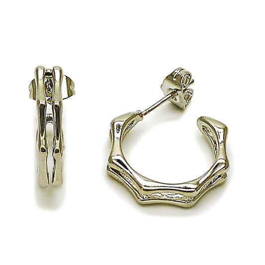 Rhodium Gold Filled Small Hoop, Polished, Rhodium Finish
