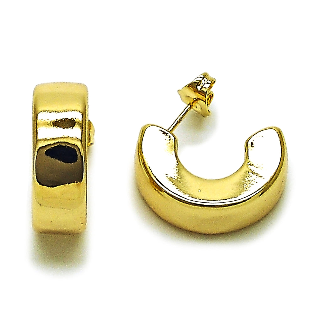 Oro Laminado Small Hoop, Gold Filled Style Polished, Golden Finish