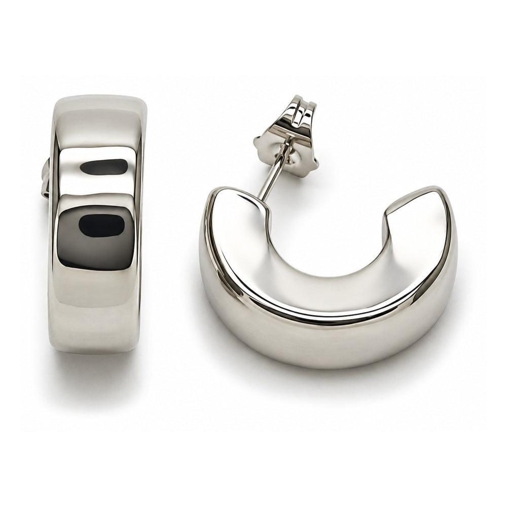 White Gold Filled Small Hoop, Polished, Rhodium Finish