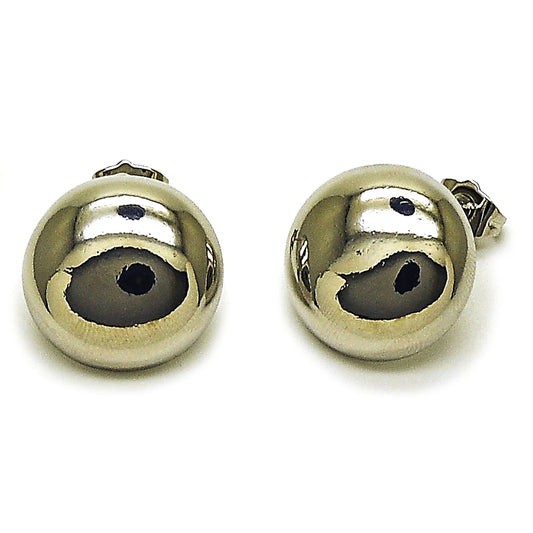 Rhodium Gold Filled Stud Earring, Polished, Rhodium Finish