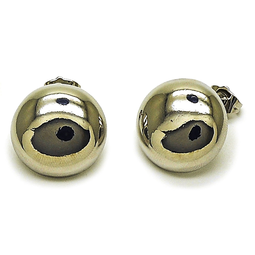 Rhodium Gold Filled Stud Earring, Polished, Rhodium Finish