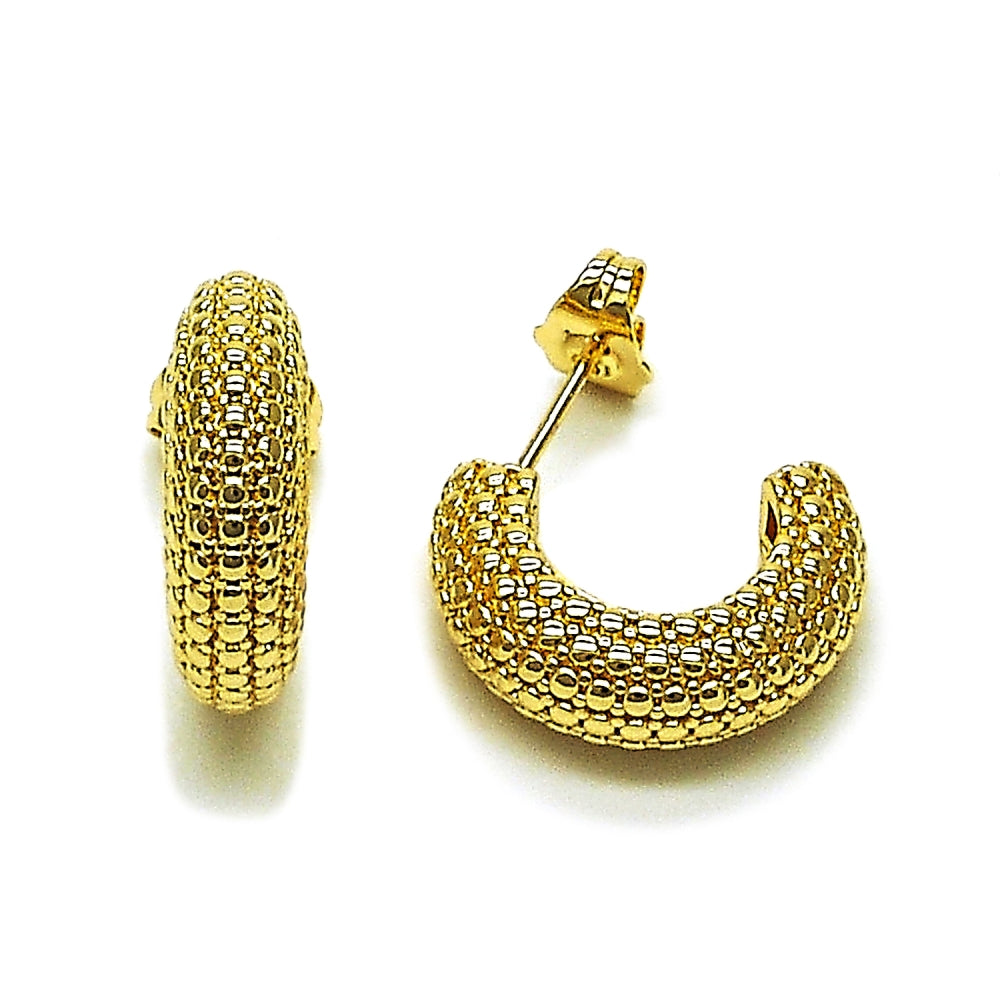 Oro Laminado Small Hoop, Gold Filled Style Polished, Golden Finish