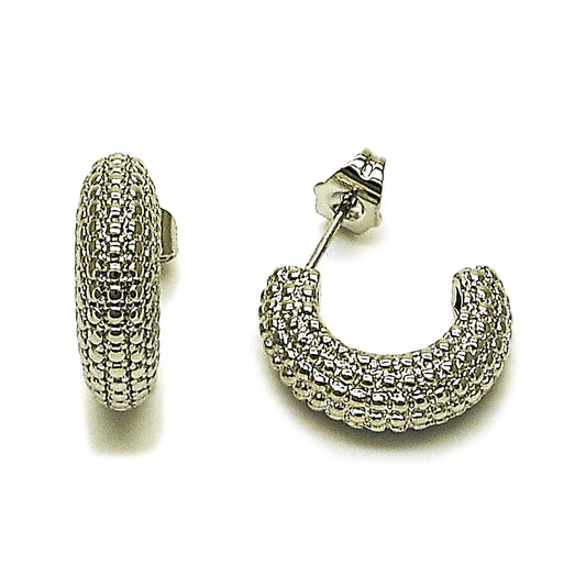 Rhodium Gold Filled Small Hoop, Polished, Rhodium Finish