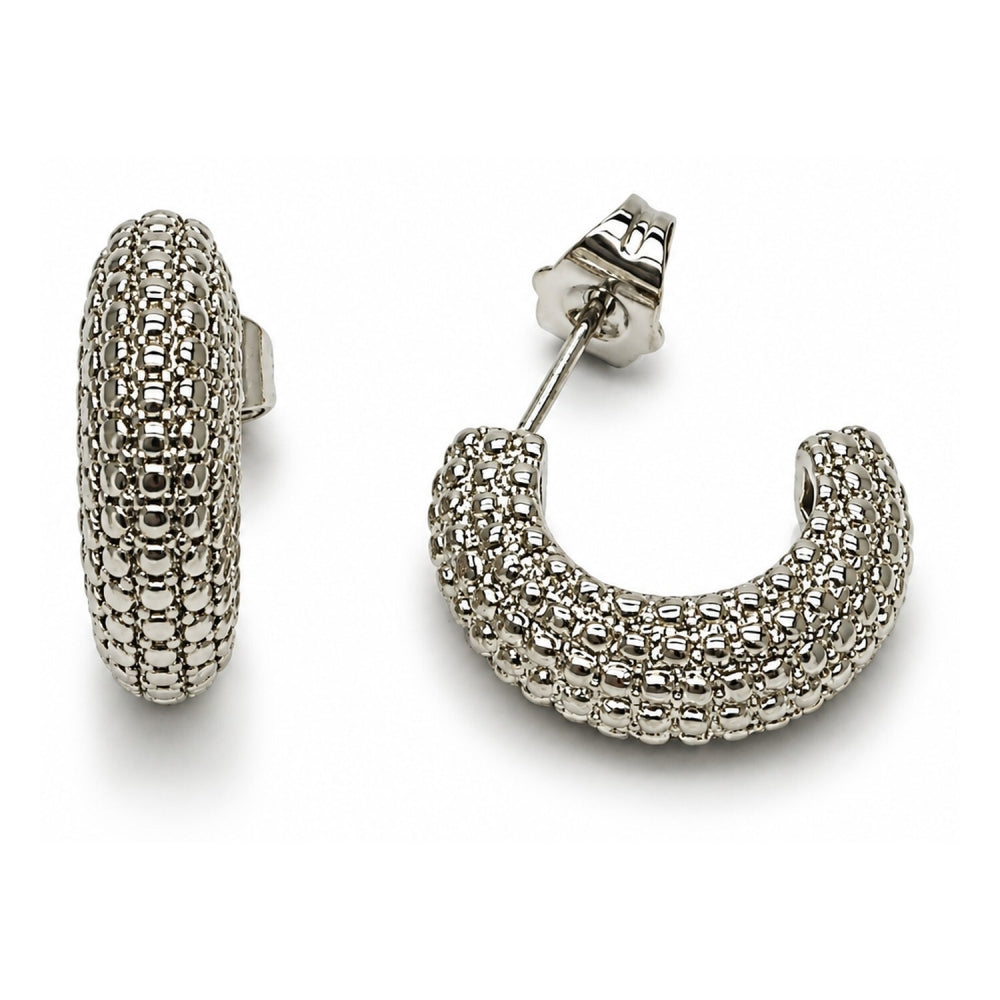 White Gold Filled Small Hoop, Polished, Rhodium Finish