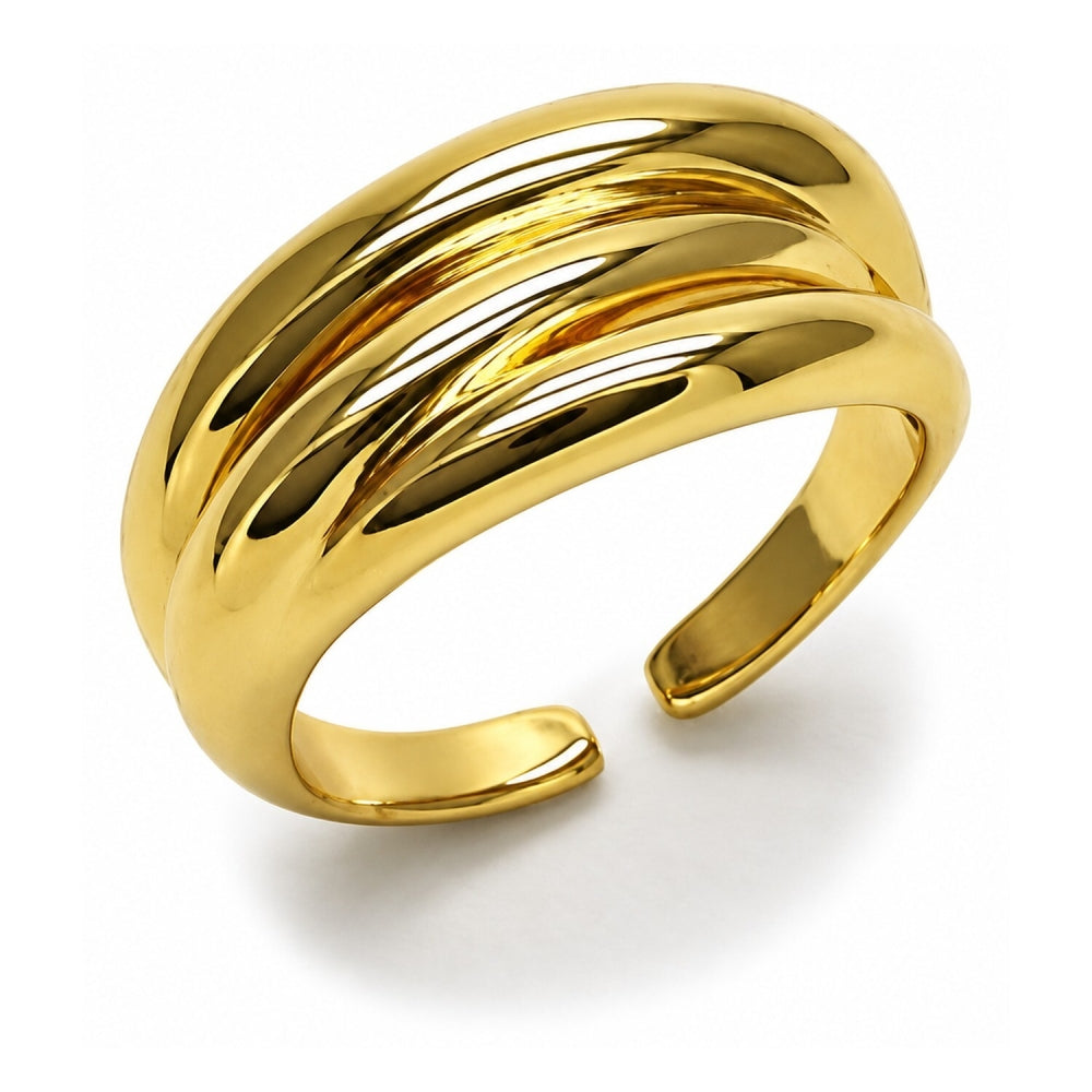 Oro Laminado Elegant Ring, Gold Filled Style Polished, Golden Finish