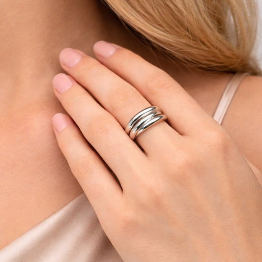 Rhodium Gold Filled Elegant Ring, Polished, Rhodium Finish