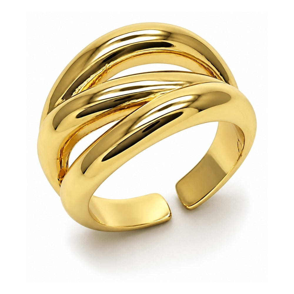 Oro Laminado Elegant Ring, Gold Filled Style Polished, Golden Finish