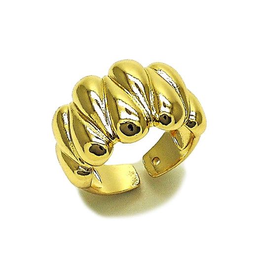 Oro Laminado Elegant Ring, Gold Filled Style Heart Design, Polished, Golden Finish