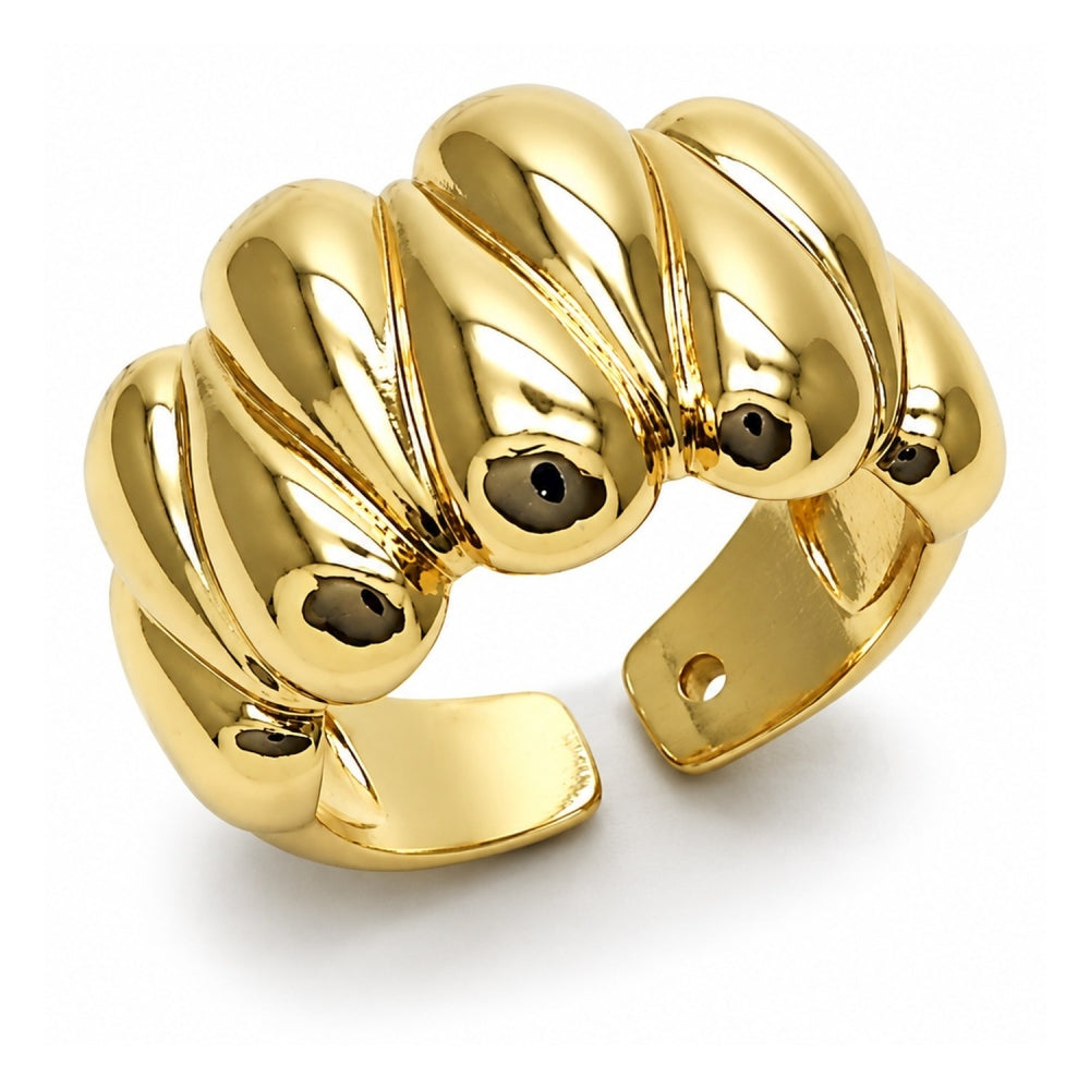 Oro Laminado Elegant Ring, Gold Filled Style Heart Design, Polished, Golden Finish